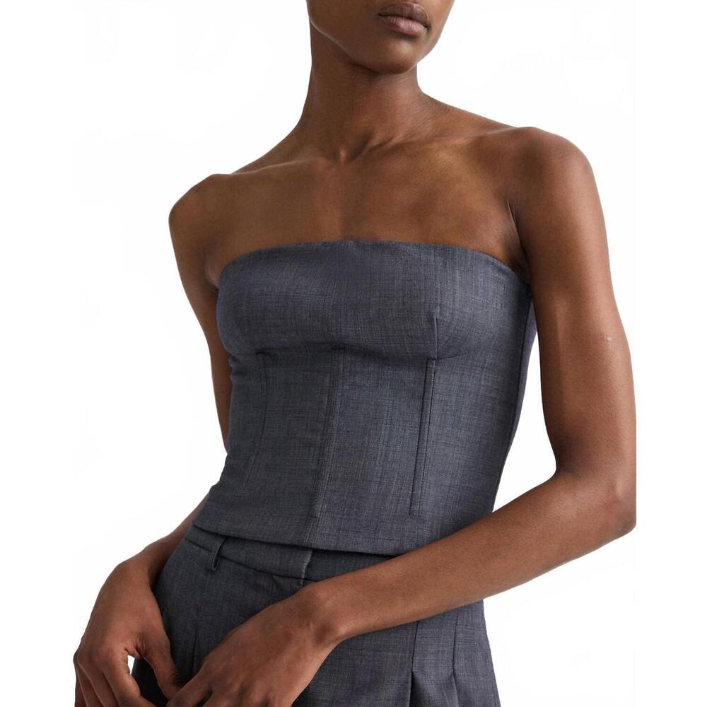 NEW TWP jillian bustier top in medium indigo